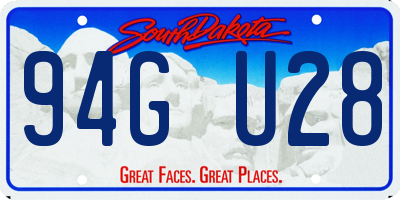 SD license plate 94GU28