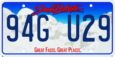 SD license plate 94GU29