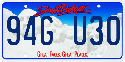 SD license plate 94GU30