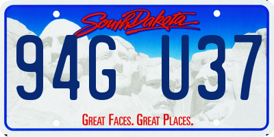 SD license plate 94GU37