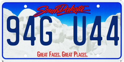 SD license plate 94GU44