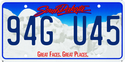 SD license plate 94GU45