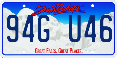 SD license plate 94GU46