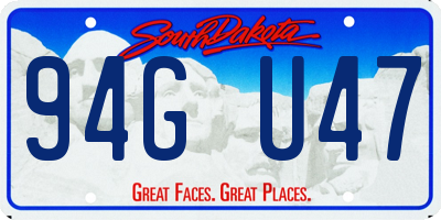 SD license plate 94GU47