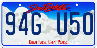 SD license plate 94GU50
