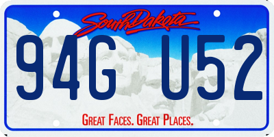 SD license plate 94GU52