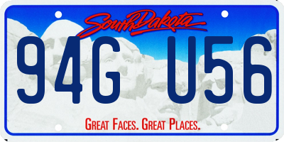 SD license plate 94GU56
