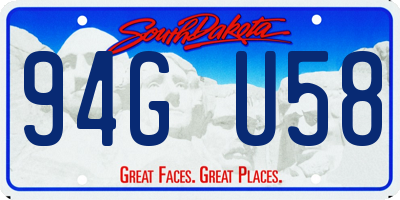 SD license plate 94GU58