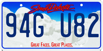 SD license plate 94GU82
