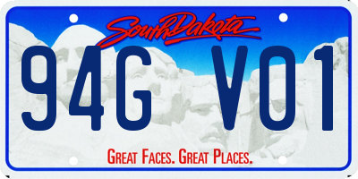 SD license plate 94GV01