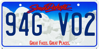 SD license plate 94GV02