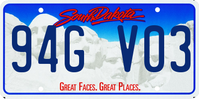 SD license plate 94GV03