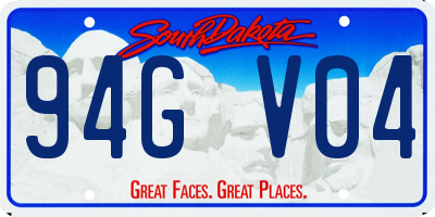 SD license plate 94GV04