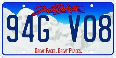 SD license plate 94GV08