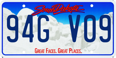 SD license plate 94GV09