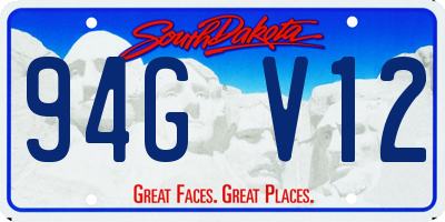 SD license plate 94GV12
