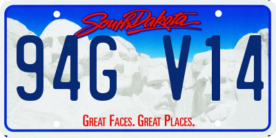 SD license plate 94GV14