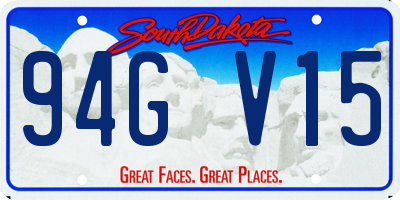 SD license plate 94GV15