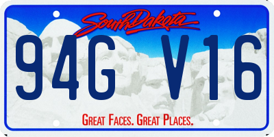 SD license plate 94GV16