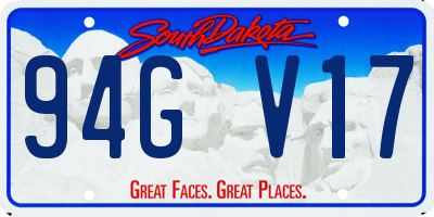 SD license plate 94GV17