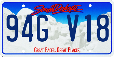 SD license plate 94GV18