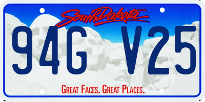 SD license plate 94GV25