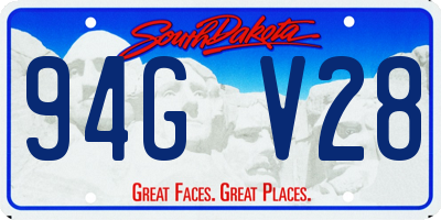 SD license plate 94GV28