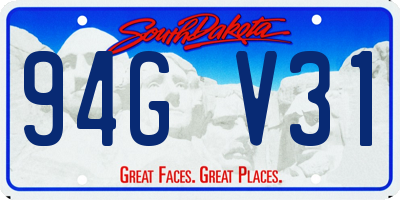 SD license plate 94GV31