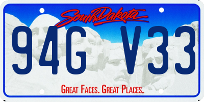 SD license plate 94GV33