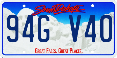 SD license plate 94GV40