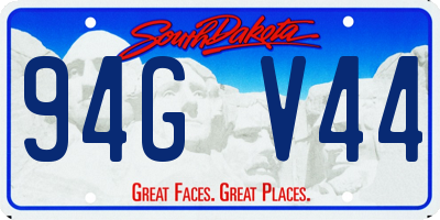 SD license plate 94GV44