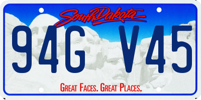 SD license plate 94GV45