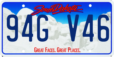 SD license plate 94GV46