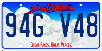 SD license plate 94GV48