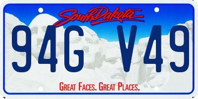 SD license plate 94GV49