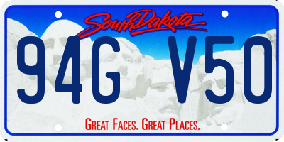SD license plate 94GV50