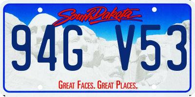 SD license plate 94GV53