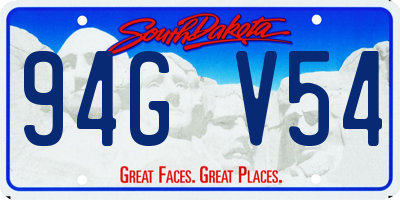 SD license plate 94GV54