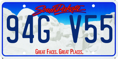 SD license plate 94GV55