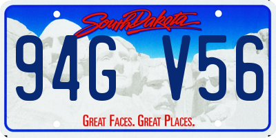 SD license plate 94GV56