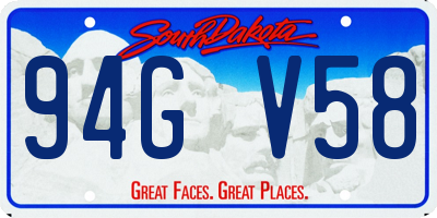 SD license plate 94GV58