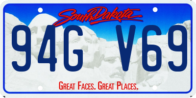 SD license plate 94GV69