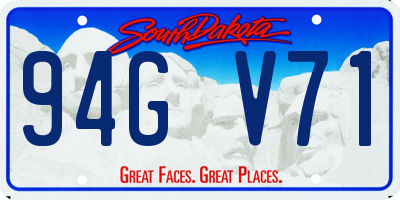 SD license plate 94GV71