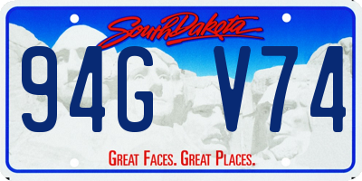 SD license plate 94GV74