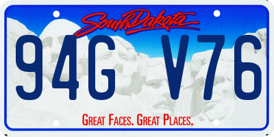 SD license plate 94GV76