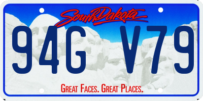 SD license plate 94GV79