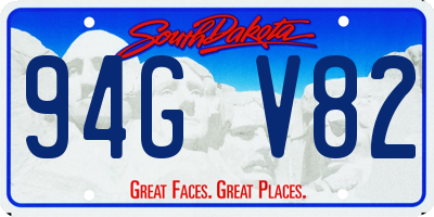 SD license plate 94GV82