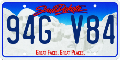 SD license plate 94GV84
