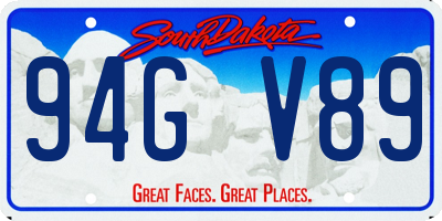 SD license plate 94GV89