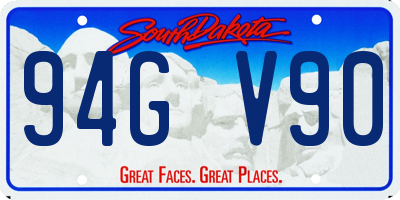 SD license plate 94GV90